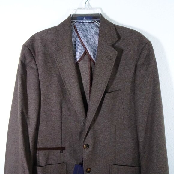Hart Schaffner Marx Sport Jacket Men's 44R Size L Brown Executive Academia Prof - Picture 2 of 14